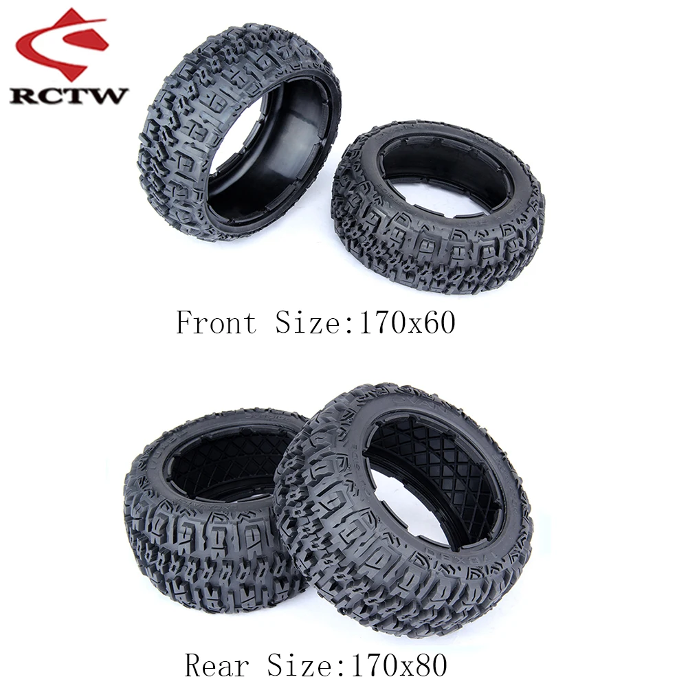 5B Upgraded Front or Rear Knobby Tire Skin Set Fit 1/5 HPI Baja 5B SS Rovan King Motor