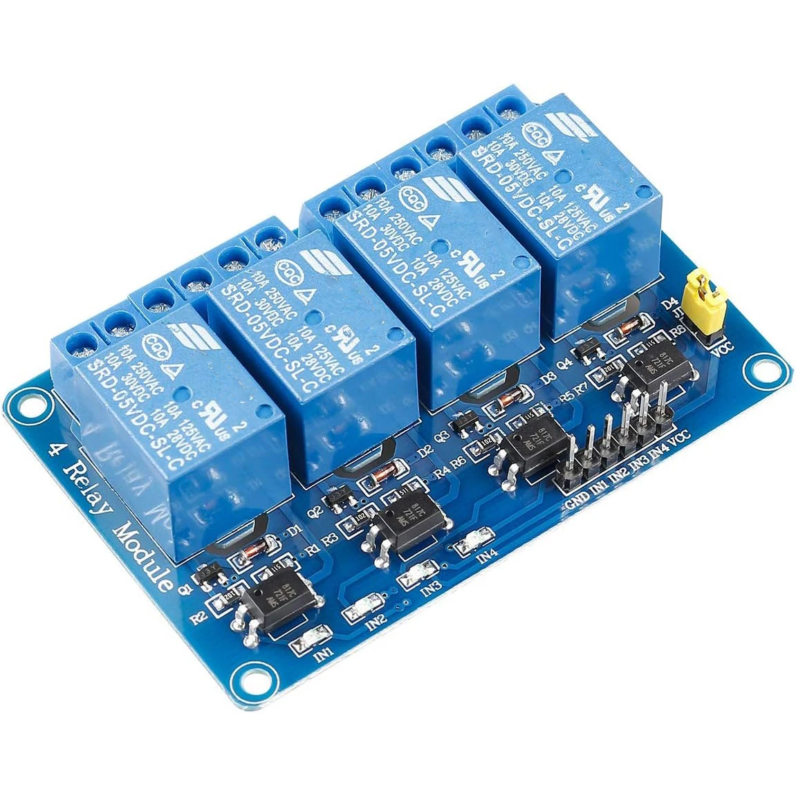 1pcs 4 Channel DC 5V Relay Module with Optocoupler Compatible with Arduino UNO R3 MEGA 2560 DSP ARM PIC AVR STM32