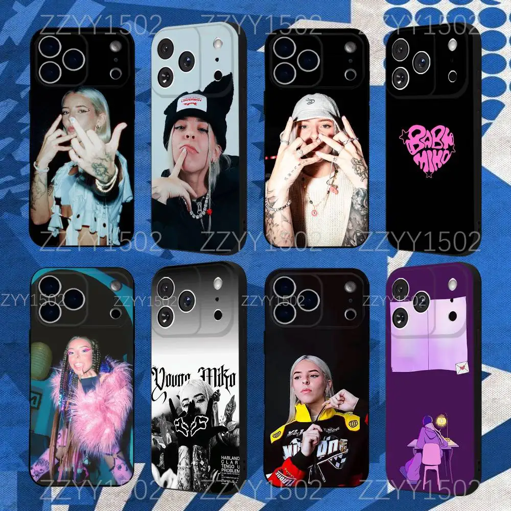 

Singer Young Miko Phone Case For iPhone 17,16,15,14,13,12,Pro,Max,Plus,E,SE4,Air,Mini Black Funda Shell