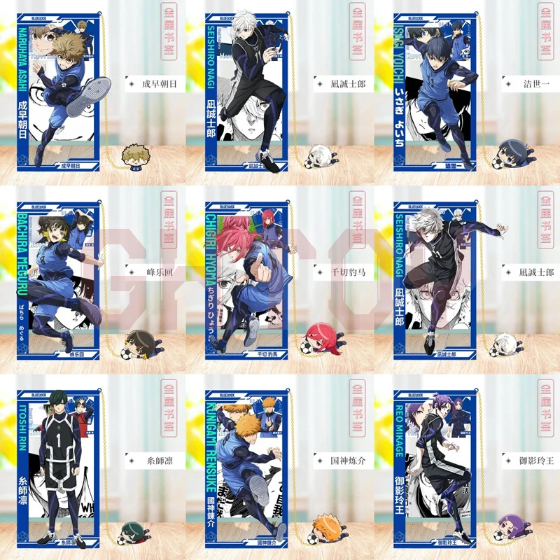 

9cm Anime Blue Prison Delicate Metal Bookmarks Gifts for Students Anime characters Book Clips Standing Plaque Desktop Ornaments