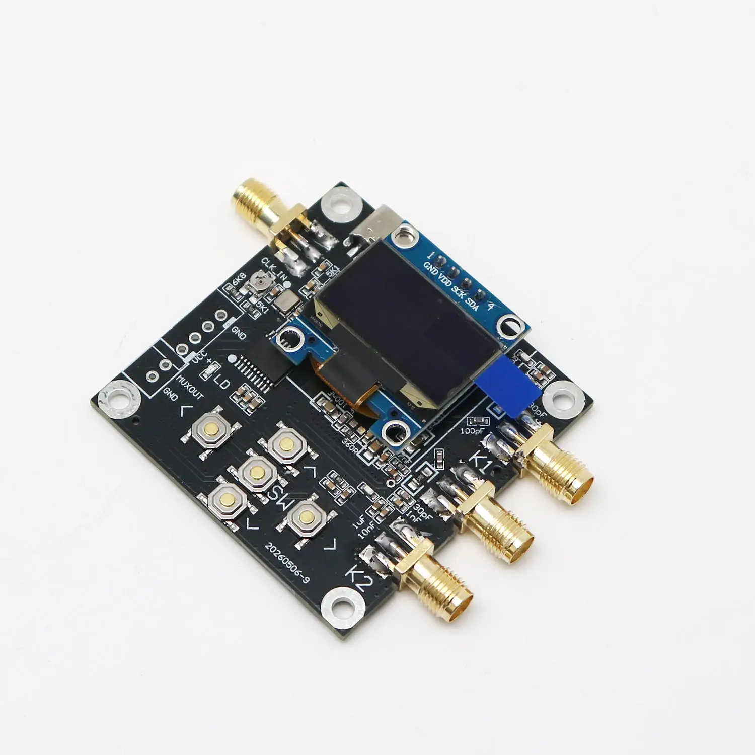 2.5Khz-4400MHz RF Signal Generator ADF4350 SI5351 Clock Signal Source Module Sweep Frequency Generator PLL With OLED Display