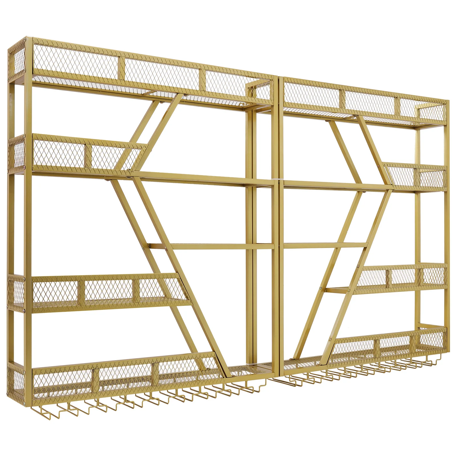 

Металлическая полка для хранения и демонстрации винных бутылок с держателем для бокалов, плавающие полки для бутылок с алкоголем для дома и столовой