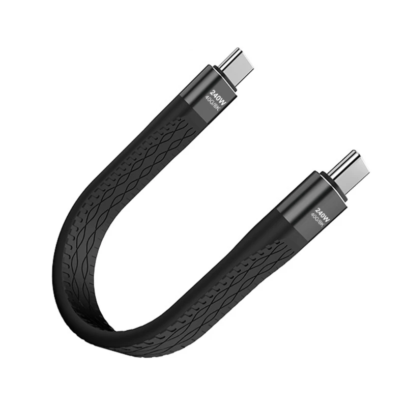 Type C Wires 240W Quick Charging Cable with 40Gbps Data Rate and 8K Video Output