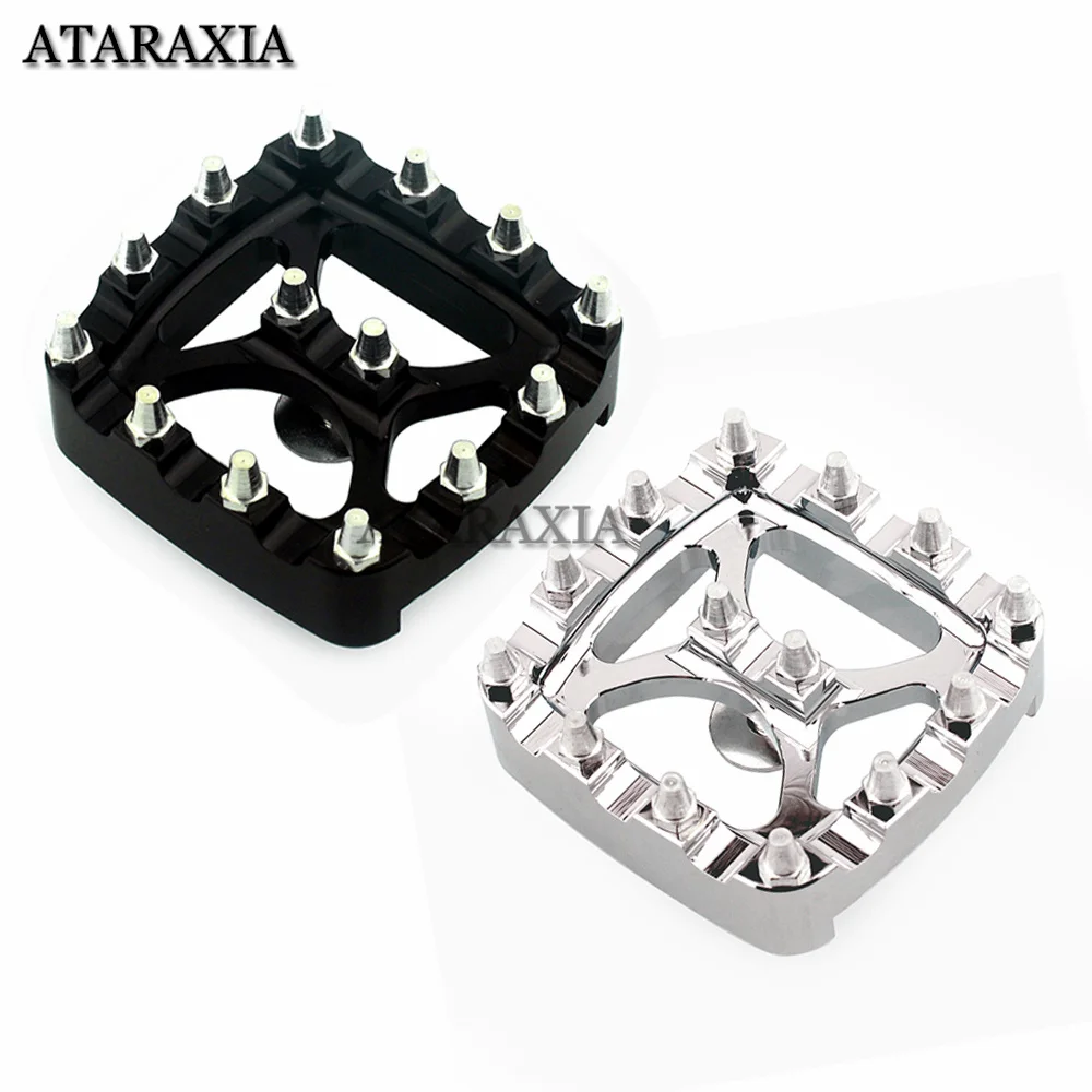 Brake Pedal Pad Cover MX Offroad Small Footrest Pedal Pad Aluminum For Harley Dyna Fat Bob FXDF FXDL Softail FXSTS XG750