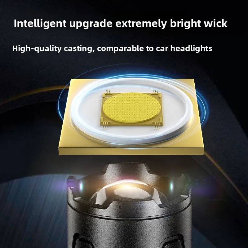 Super Bright Long Range Powerful White Laser Wick LED Flashlight Type-C USB Rechargeable Torch Light High 30W Zoomable Outdoor