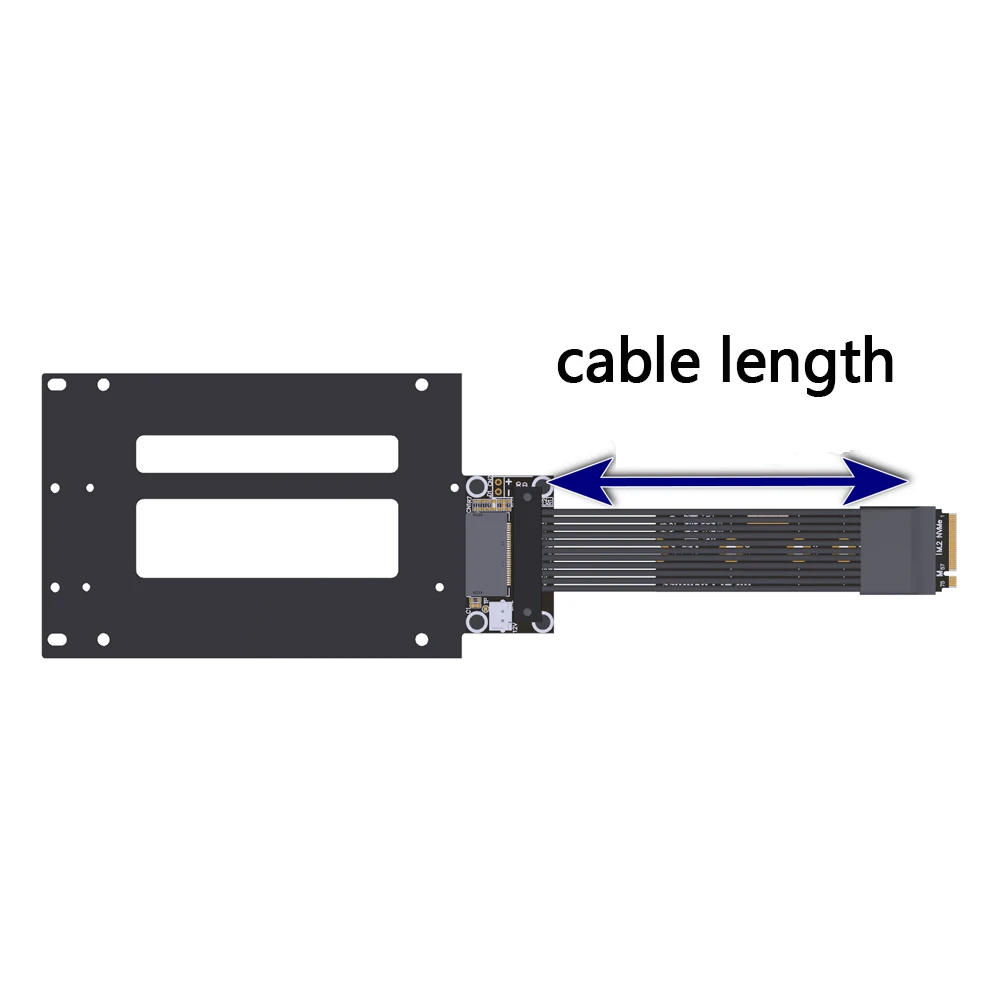 ADT-Link M.2 NVMe To E1. S/E3. S SFF-TA-1002 SSD Extension Adapter Riser Cable PCIe 5.0 X4 Gen5 128Gbps Customized 5cm -100cm