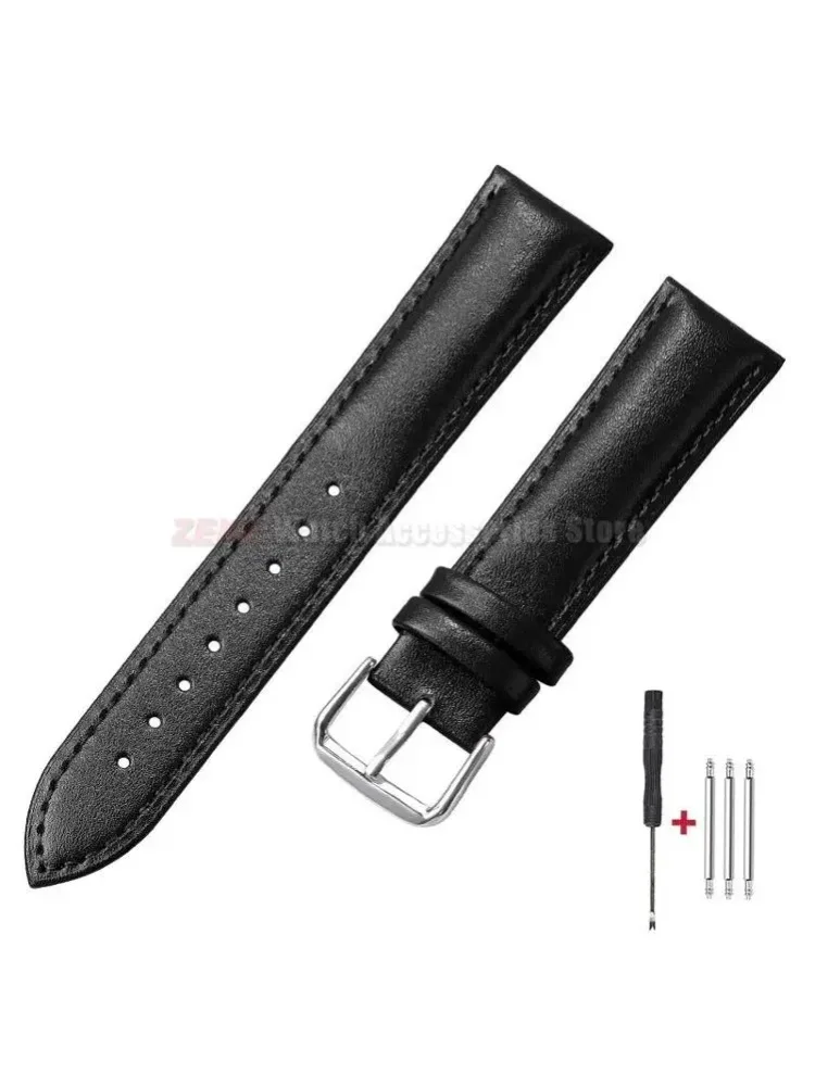 Uhrenarmband aus Kalbsleder, 12/13/14/15/16/17/18/19/20/21/22/24 mm, universelles Armband für Herren und Damen, Uhrenarmband-Zubehör