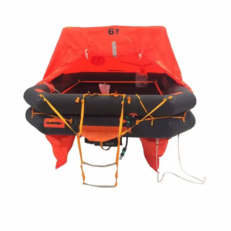 Raft Expert SOLAS Self-Inflatable Life Raft 4-50 Person Water Safety Durable for Marine Rescue Team