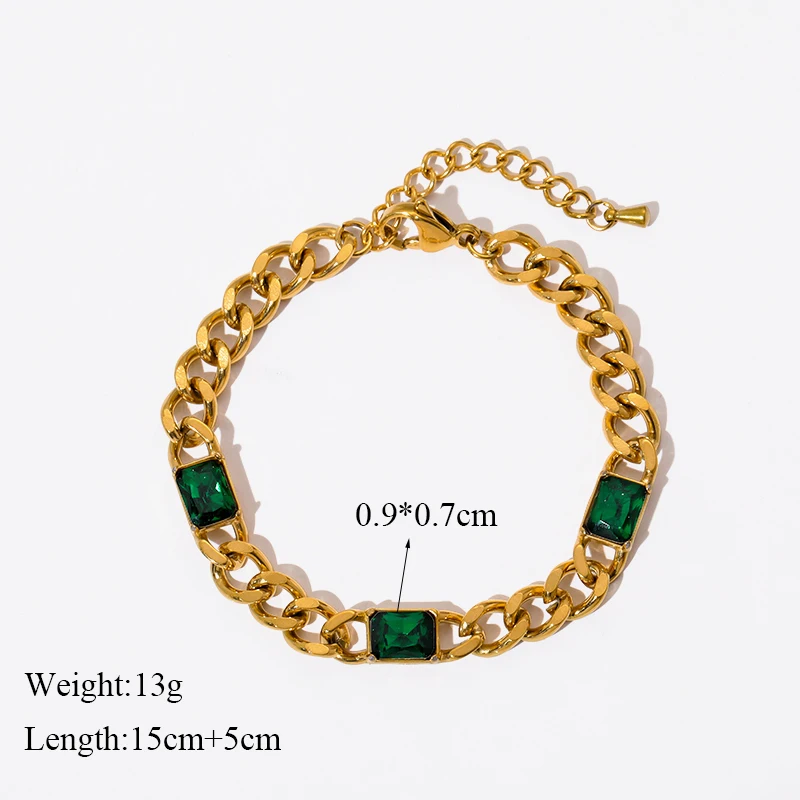 EILIECK 316L Edelstahl Einfache Zirkonia-Kettenarmbänder für Damen Wasserdicht Luxuriöser Glitzer Stilvoller Charm-Schmuck Geschenke – Detail 12