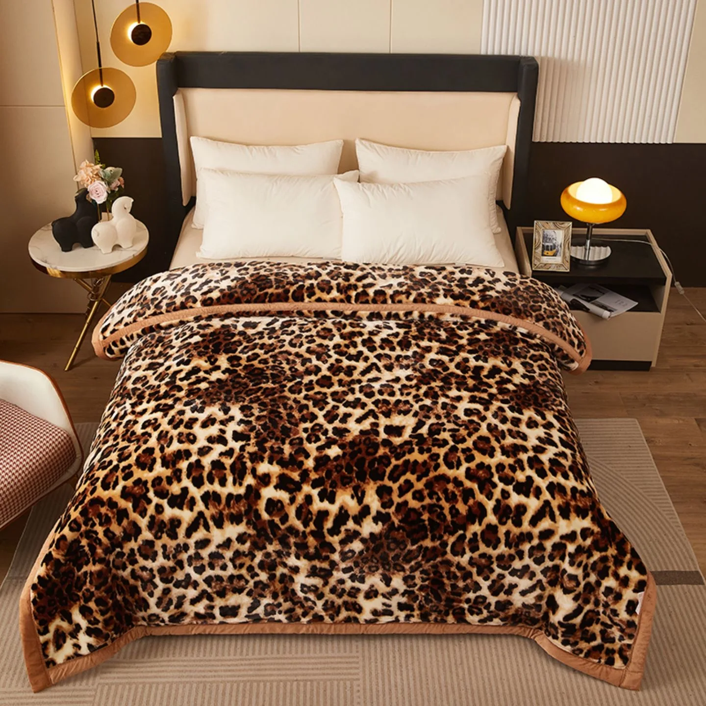 2026 New Arrival Luxury Woven Double Thickened Skin-Friendly Eco-friendly Soft Raschel Winter Blanket for Home Bedroom Sofa Use
