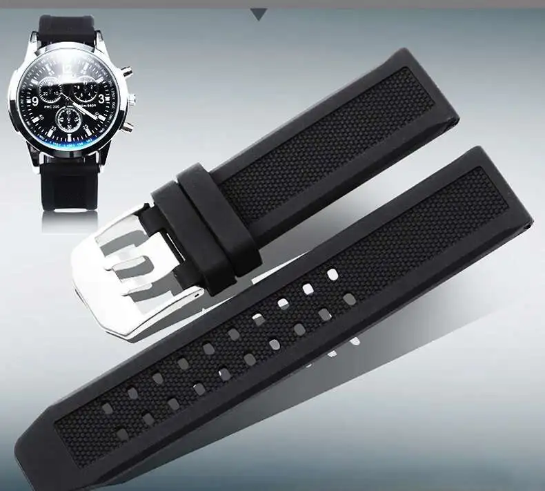 

Rubber Fit For Luminos Silicone Strap Hamilton Waterproof Watch Band Accessories 23Mm 20Mm