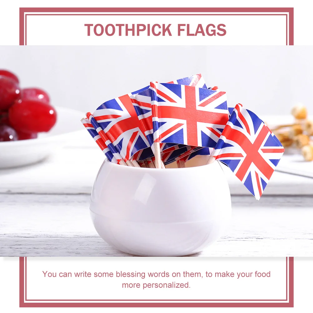 

200pcs Toothpick Flags Wooden Paper Cake Inserts Blank Dessert Cupcake Cocktail Picks DIY Decoration Party Wedding Event
