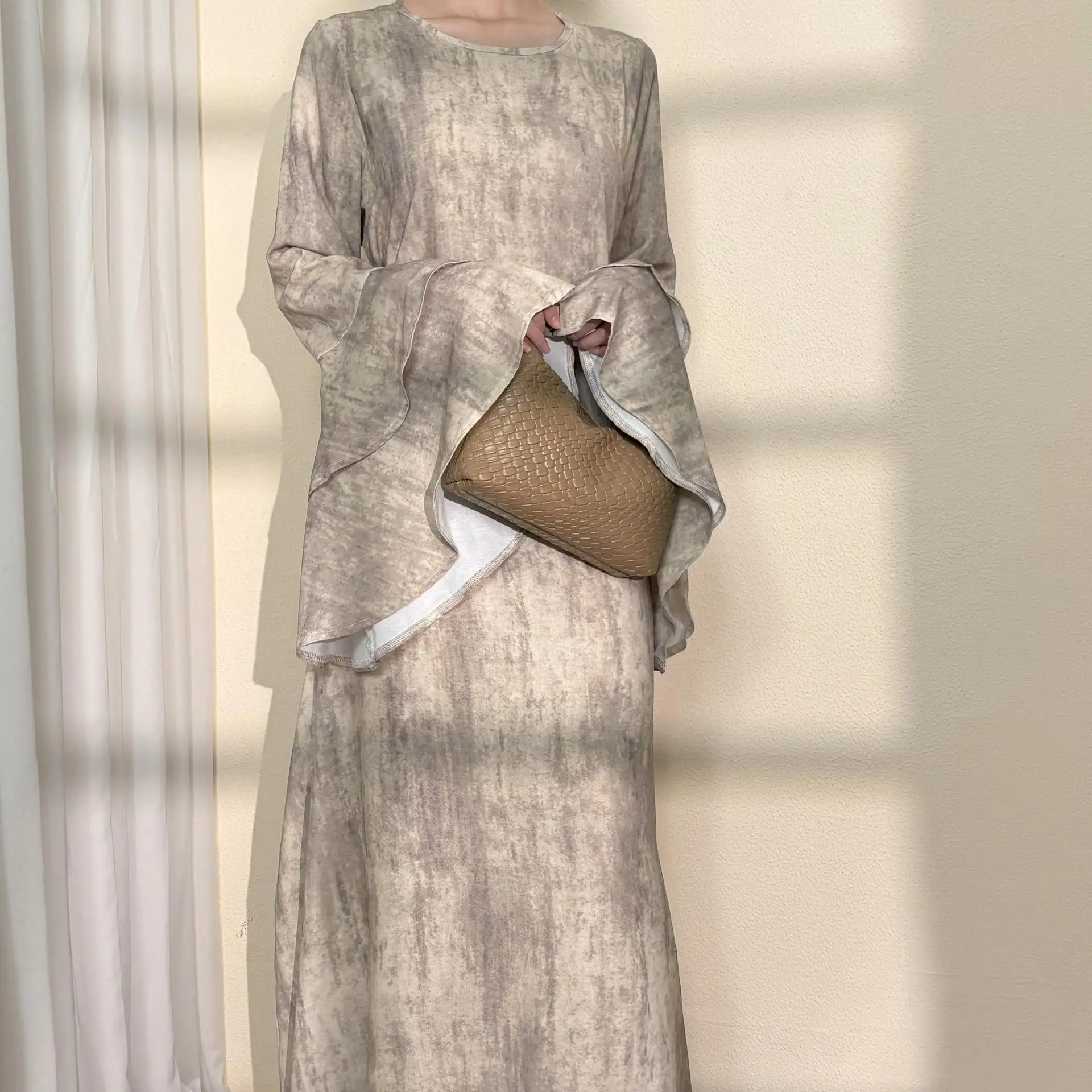 

Элегантное женское длинное платье с расклешенными рукавами и принтом Абая Дубай Кафтан Ид Рамадан Исламская одежда Турция Kebaya Кафтан Marocain Femme