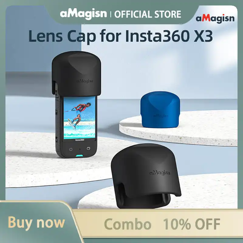 aMagisn Lens Protective Cap for Insta360 X3 Dust-Proof Silicone Protection Case Accessories for X3 Action Camera