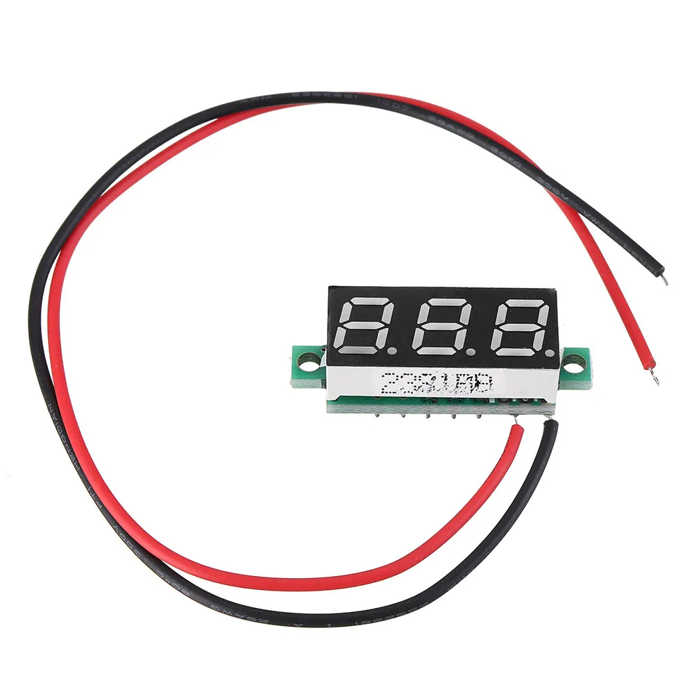 0,28 Zoll DC LED Digital-Voltmeter 2,5-30V Spannungsmesser Auto Kfz Mobile Stromversorgung Spannungsprüfer Detektor Rot Grün Blau Gelb – Detail 4