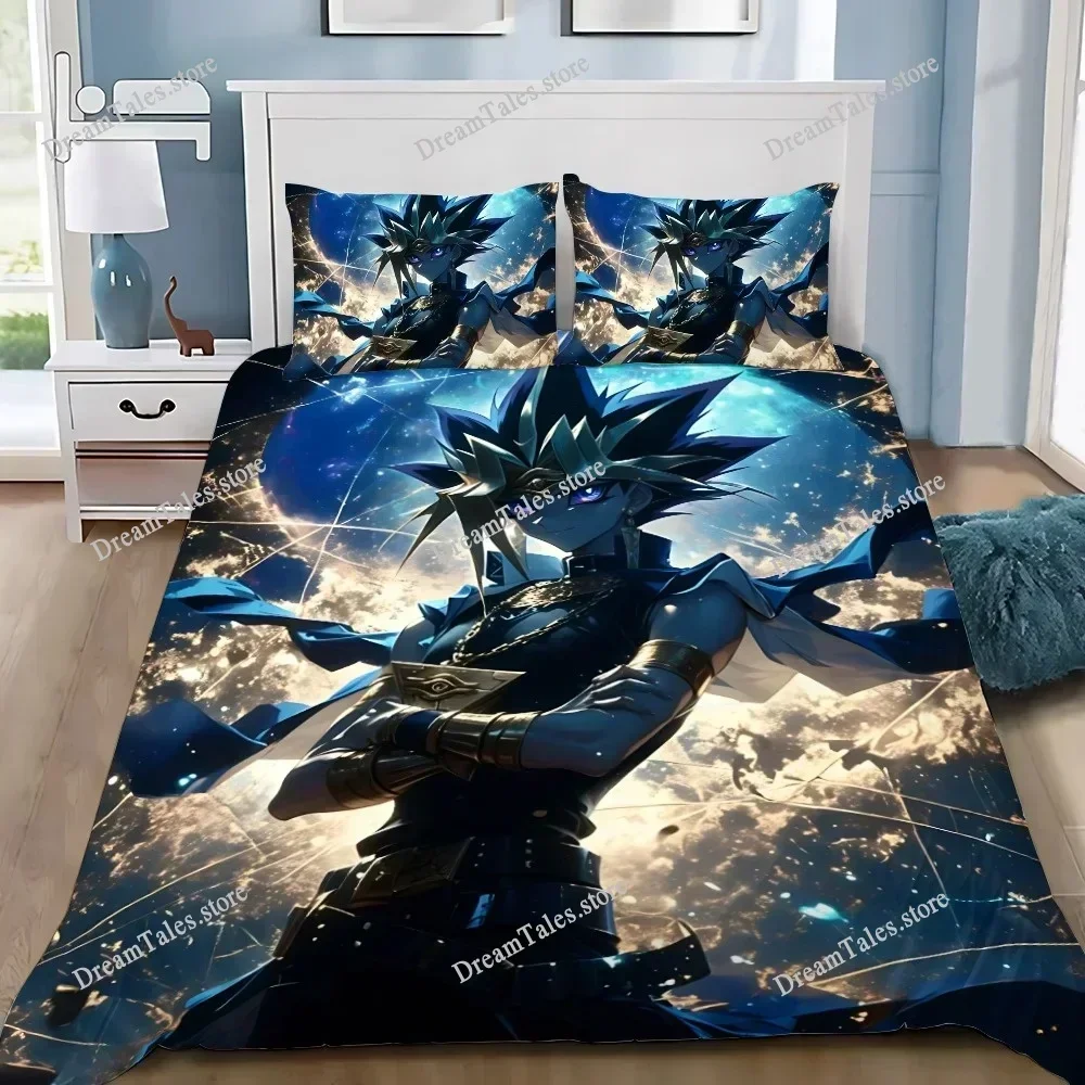 Duvet Cover Pillowcase Bedding Set Yu-Gi-Oh Pharaoh Atem Adult BoyGirl Bedroom Decoration Children Gift Single Double Large Size