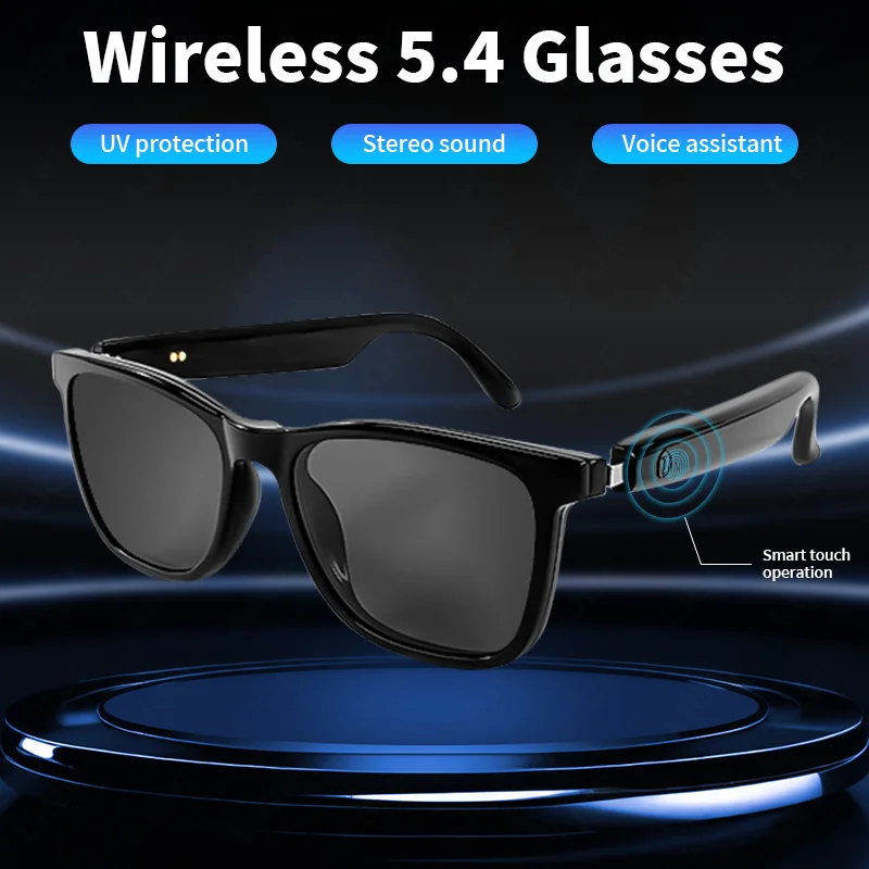 

New Smart Glasses MenMagnetic Frame Bluetooth Call 2 in 1 UV Protection Portable Polarized Anti-blue light Music Play Sunglasses