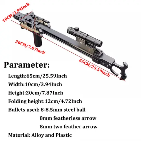 Mini toy Lightweight 40-shot Compound Bow Outdoor Precision Slingshot  Dual-purpose For Arrows And Steel Balls Crossbow Composit