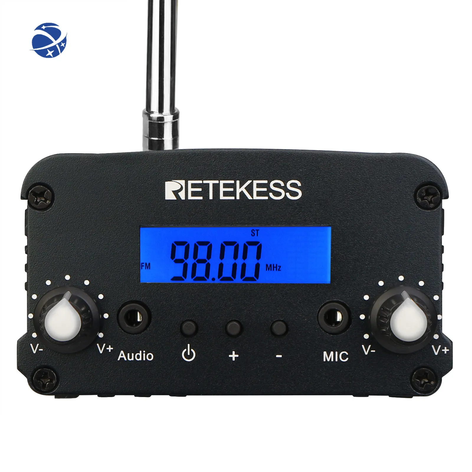 Yun Yi 72-76 МГц или 76-108 МГц 7 Вт/1 Вт Портативный FM-радиопередатчик трансляции AUX/MIC вход с ЖК-дисплеем Retekess TR509