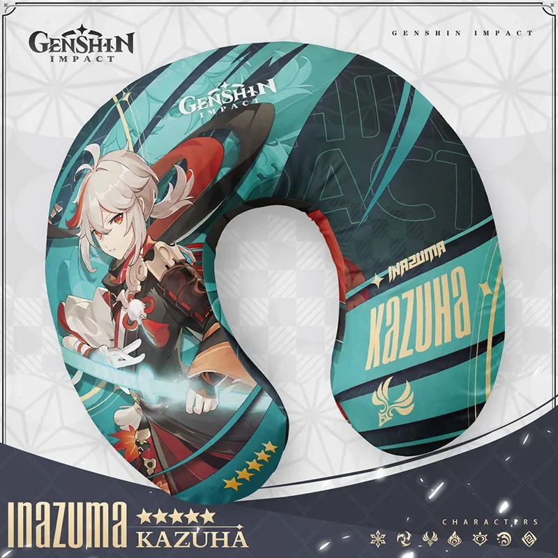 Anime Genshin Impact Cosplay Protect The Cervical Spine Comfort Support Cotton Neck  Pillow Student Xmas Birthday Gift