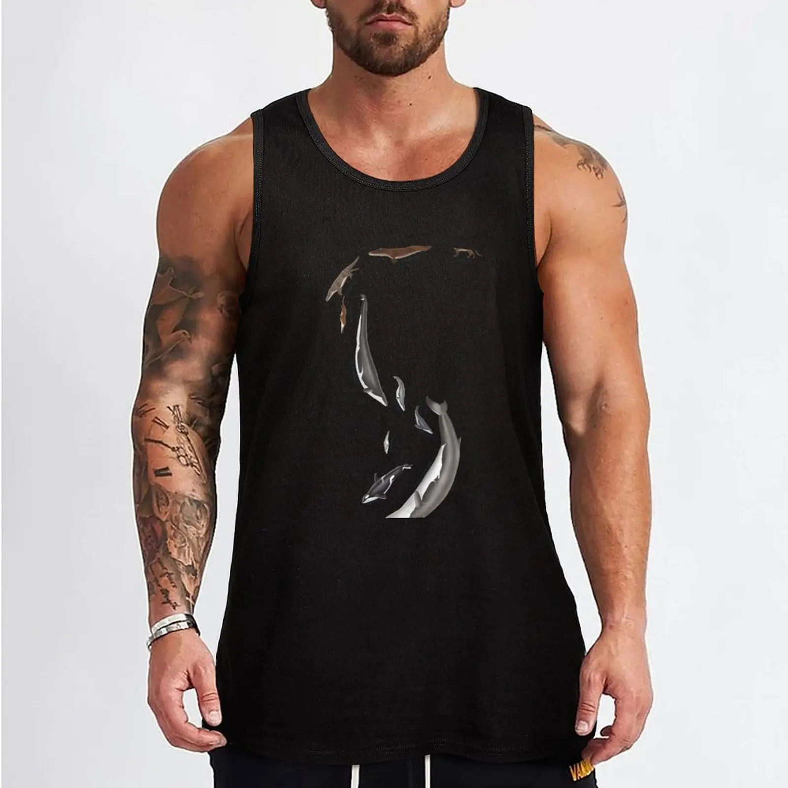 Whale evolution - prehistoric and modern whales Tank Top Men's summer vest Men's gym t-shirt Men's t shirt