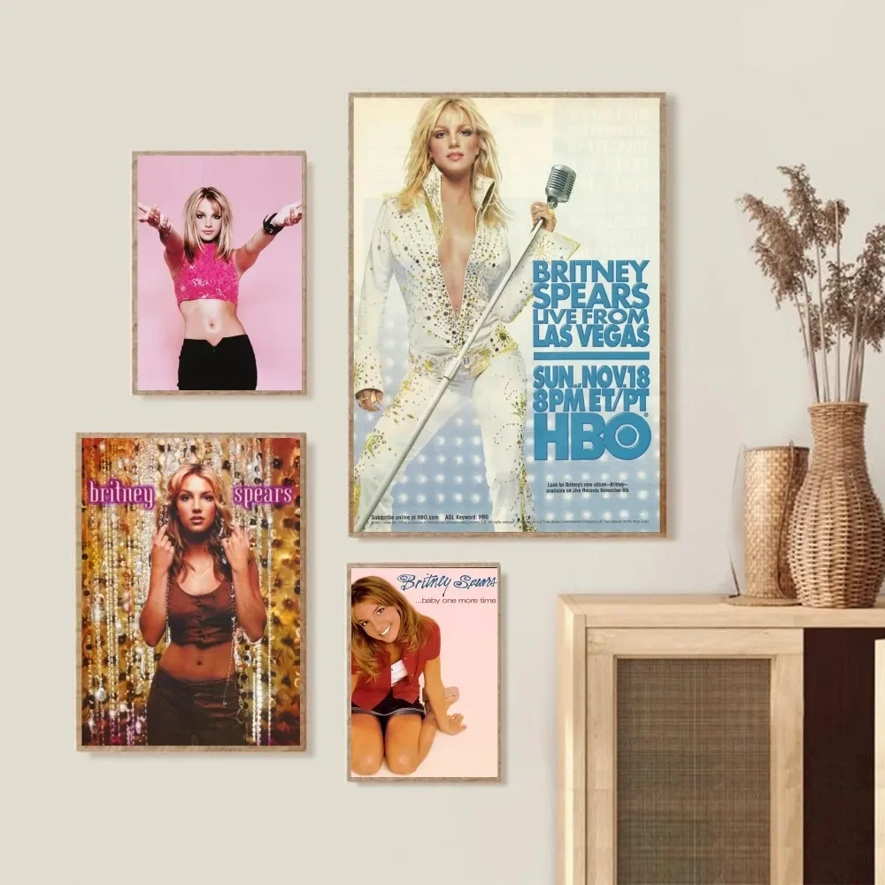 غطاء شخصيات المغنية بريتني سبيرز ، ملصق طباعة قماش عالي الدقة ، فن جداري ، المنزل ، غرفة المعيشة ، غرفة ، هدية ديكور #3