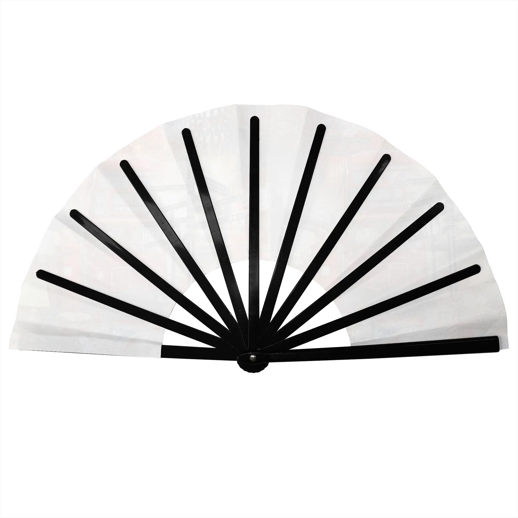 British Style London Red Bus Folding Fan Chinese Style England Scenery High-Quality Polyester Fans Exquisite Decorative Hand Fan