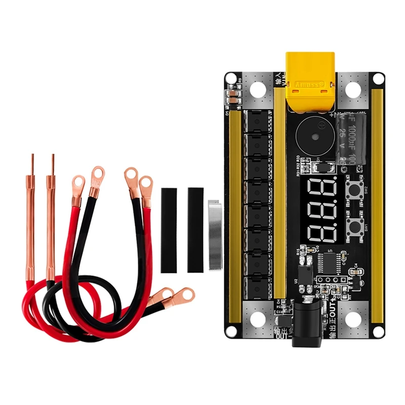 Spot Welding Pen Control Board Nickel Sheet Digital Power Adjustable 99 Gears 8V-24V Plastic For 18650 Battery