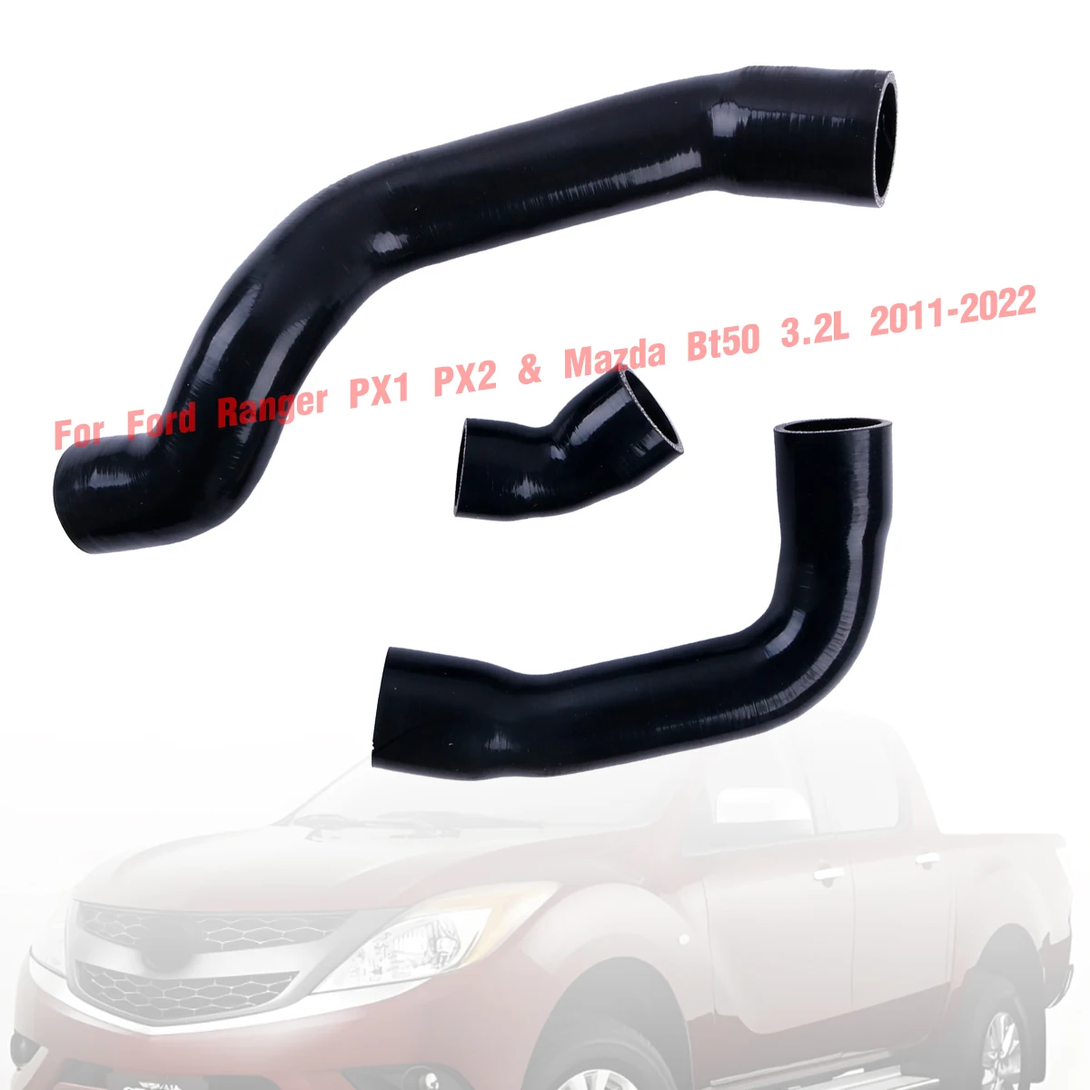 

For 2011-2022 Ford Ranger PX T6& Mazda BT50 3.2L 5cyl Intercooler Pipe Silicone Hoses Kit