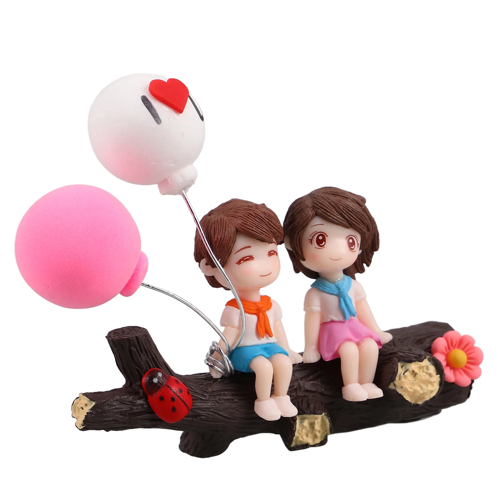 

Car Dashboard Ornaments Lovely Cute Couple Cartoon Resin Interior Accessories Family Car Decorations for Women