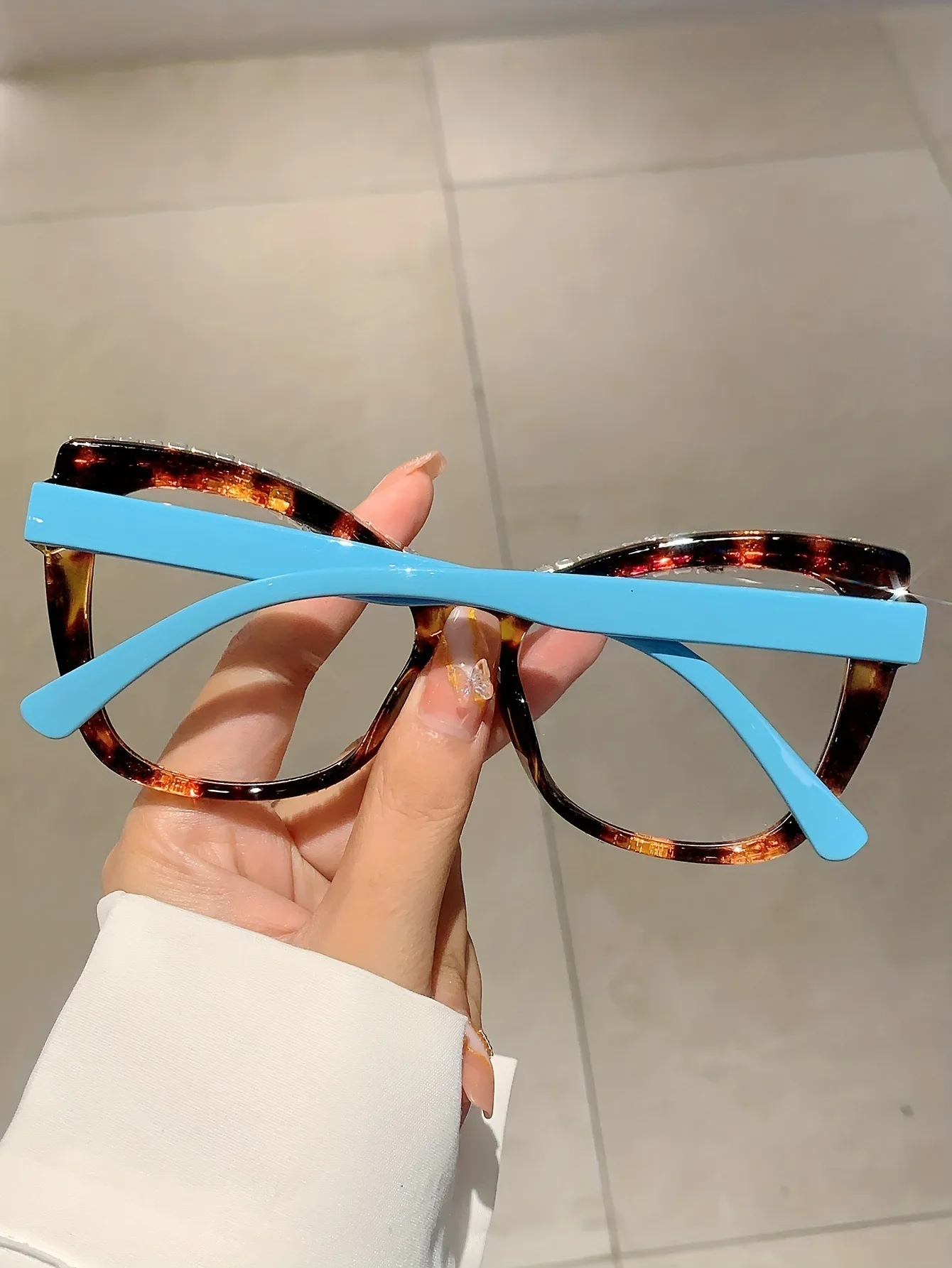 جديد إمرأة مربع إطار مكافحة الضوء الأزرق نظارات للقراءة موضة قصر النظر نظارات 0 ~ + 6 وصفة طبية مخصصة