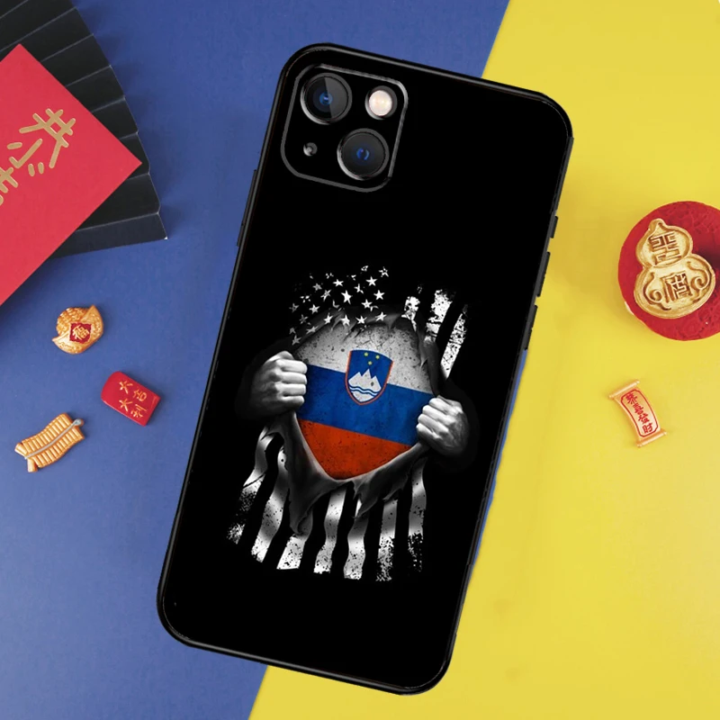 Slovenia Slovenija Flag Case For iPhone 14 15 16 13 12 11 Pro Max XS XR X Plus 12 13 Mini Funda Cover image 5