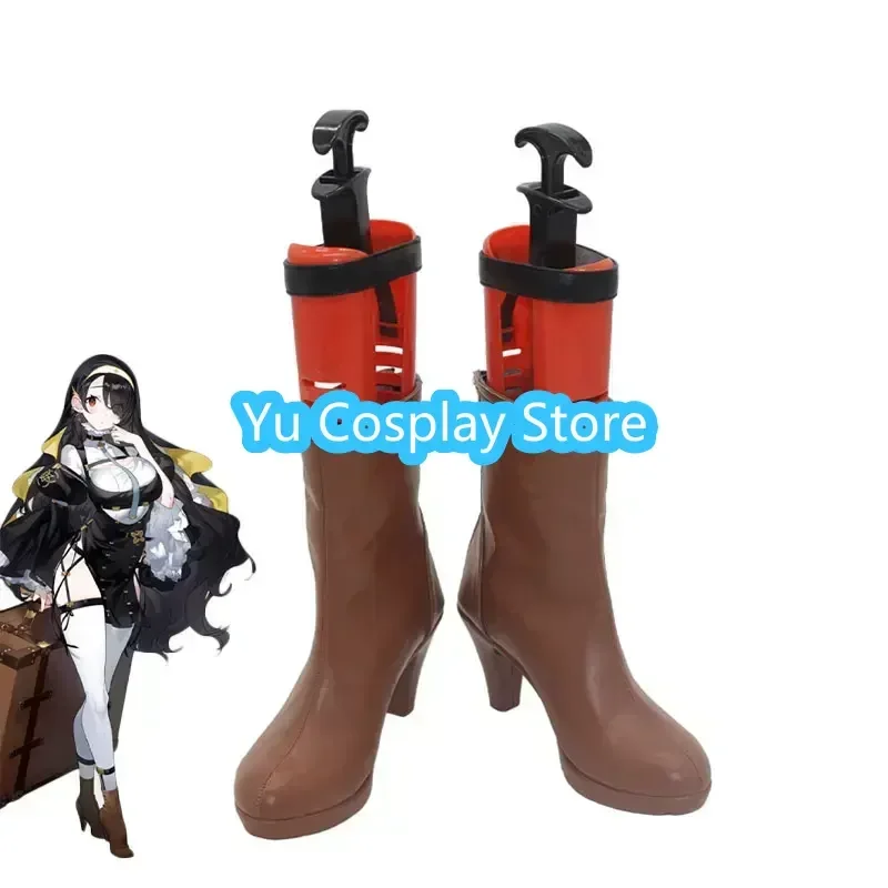 Game Blue Archive WAKABA Hinata Cosplay Shoes Halloween Carnival Boots PU Shoes  Cosplay Props Custom Made