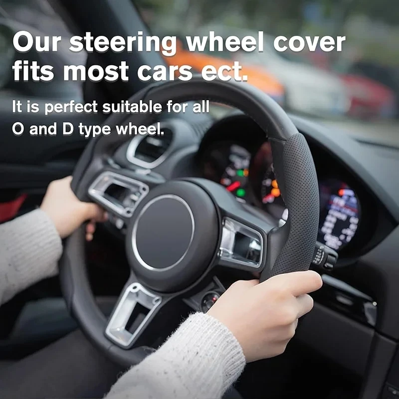 

Universal 99% Car Steering Wheel Cover Protector, Non-Slip Segmented Car Steering Wheel Cover, Steering Wheel Cover Men & Women