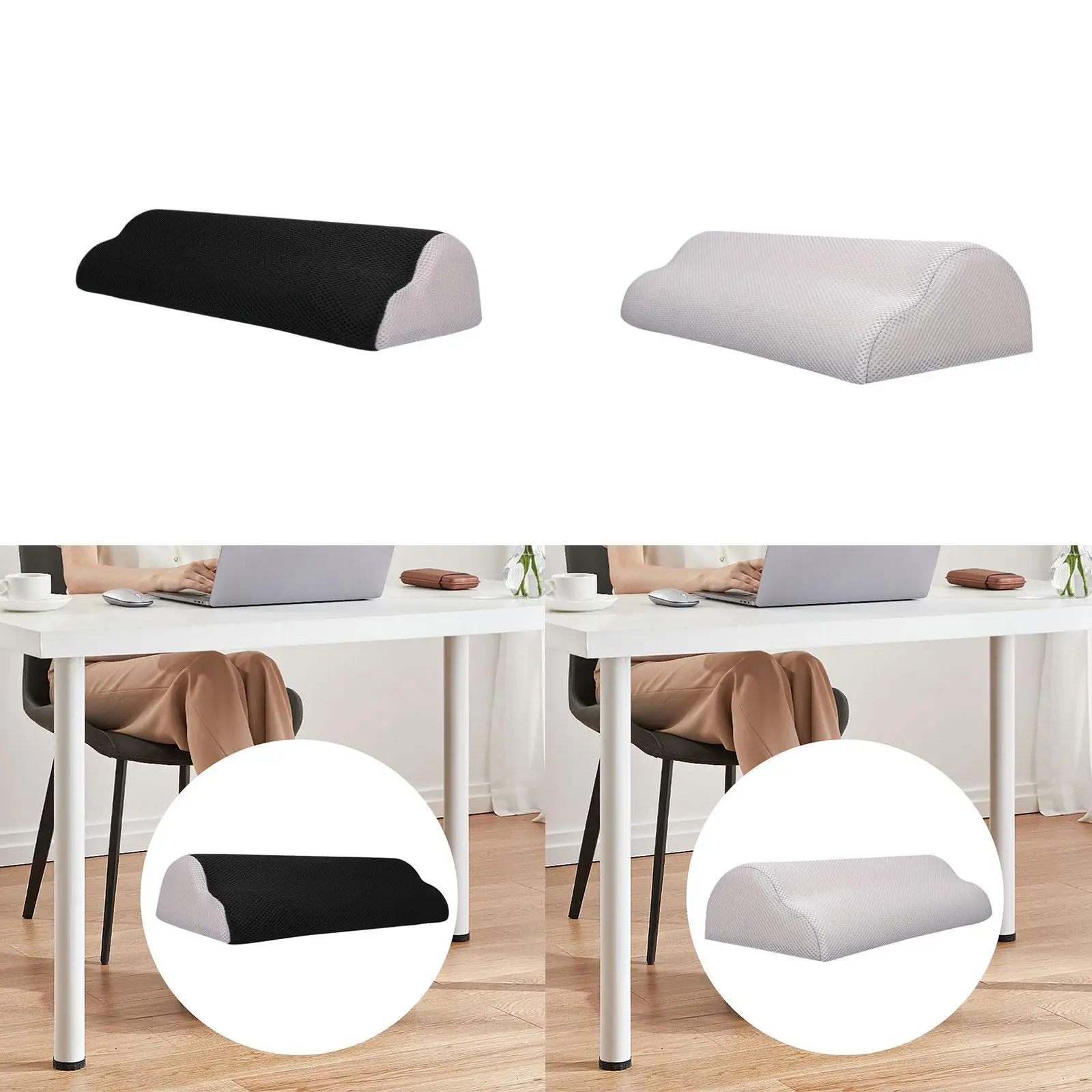 

Foot Rest Under Desk at Work Footrest Cushion Supports Posture Removable Cover