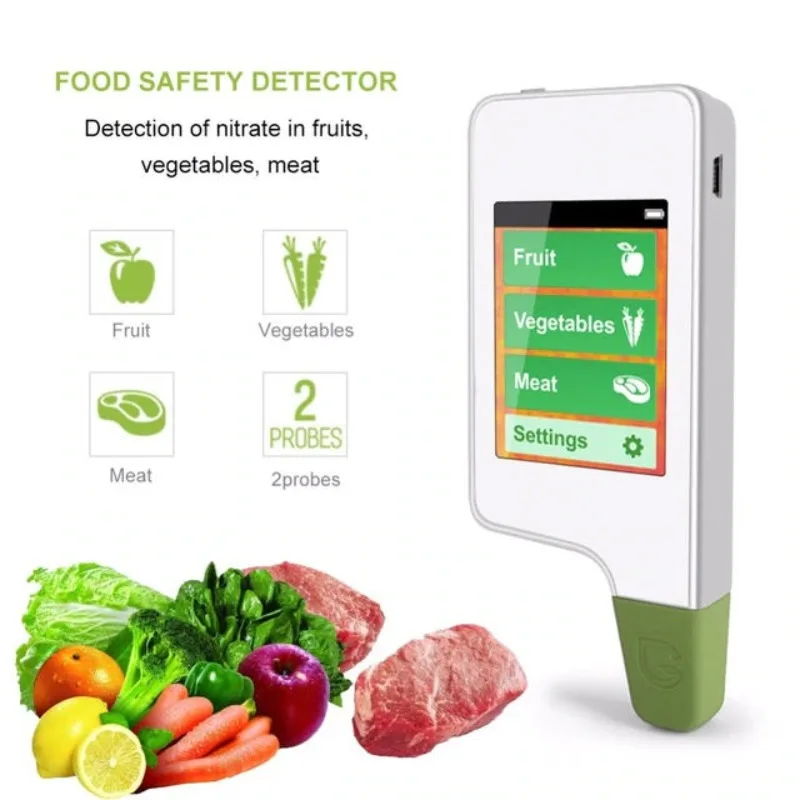 High Quality Electronic Food Safety Tester for Nitrate Residues in Vegetables Fruits Meat Battery Usage Measurement
