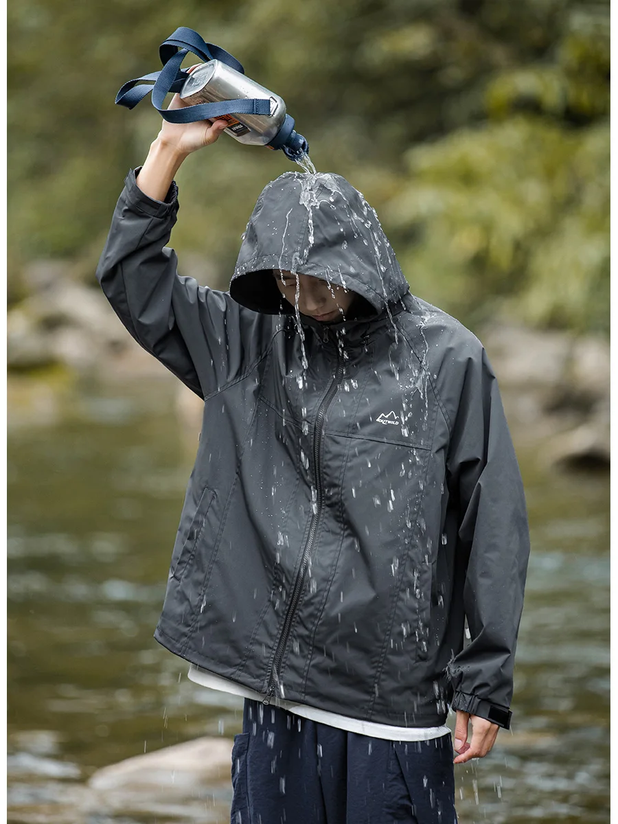 

Spring Outdoor Water Repellent Hooded Jacket Mountain Jacket Printed Jacket