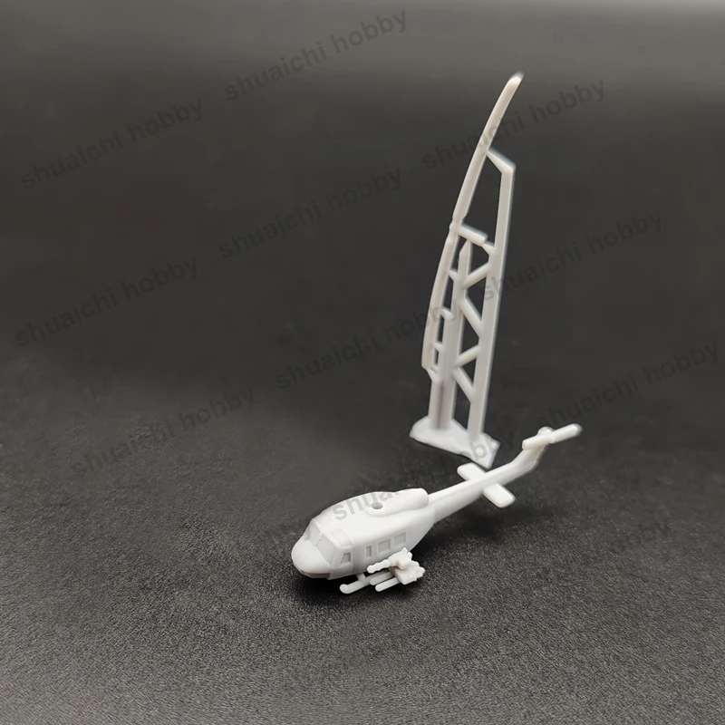 5set 1/700 400 skala 350 UH-1 Huey multiguna helikopter militer Model tidak berwarna 3D dicetak simulasi transportasi pesawat