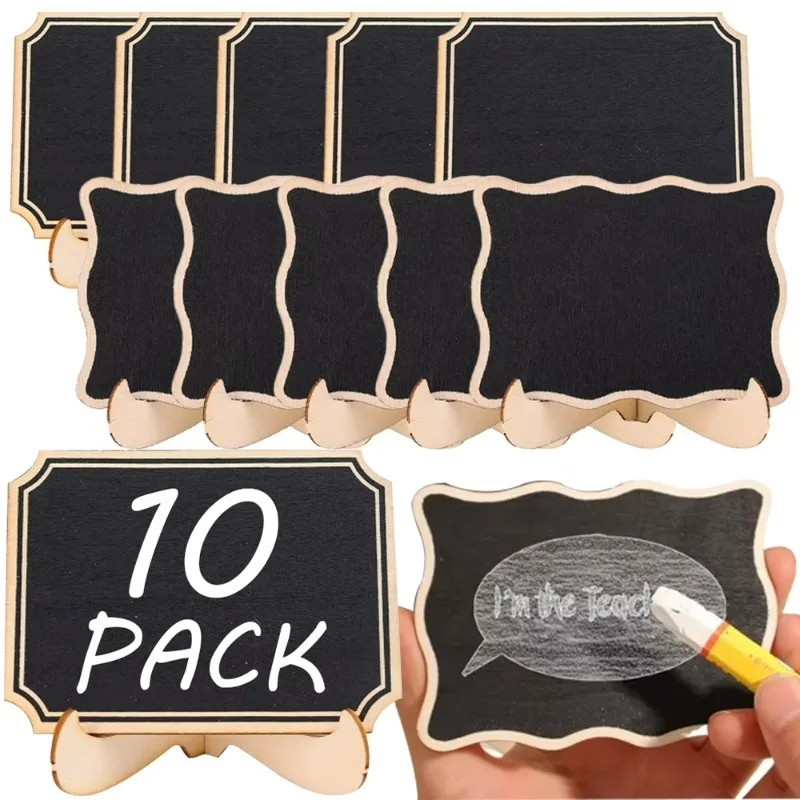 10/5/1Pack Mini Chalkboards Reusable Chalkboards Wooden Blackboard for Weddings Birthday Parties Message Board Signs Decoration