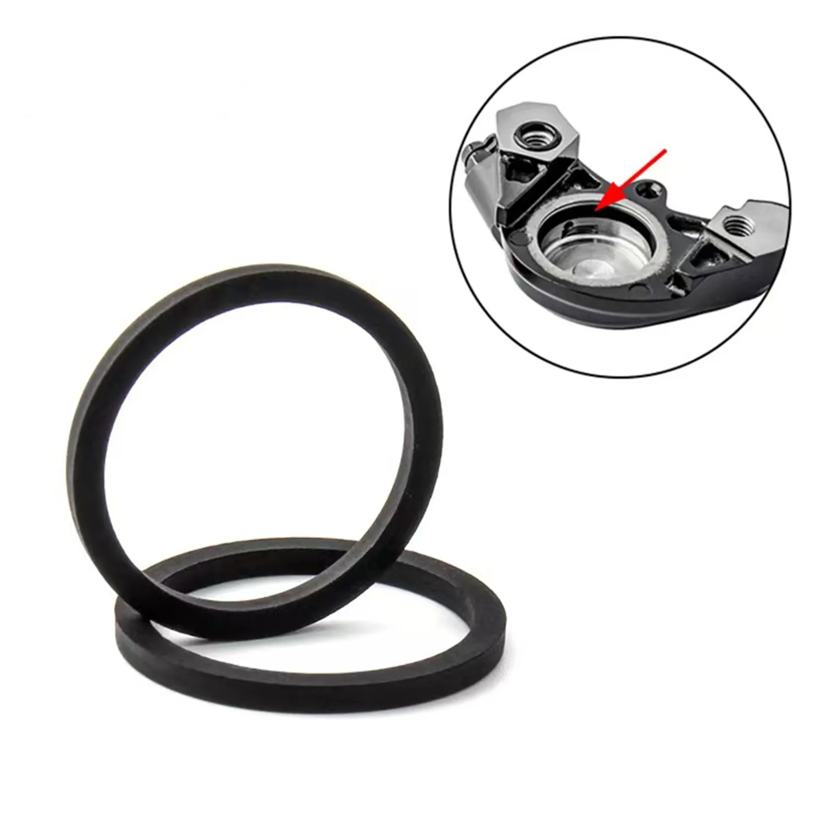 2pcs Disc Brake Clamp Piston Seal MTB Road Bike Bicycle Hydraulic Brake Caliper Piston Sealing Ring For-Shimano Black Sealing