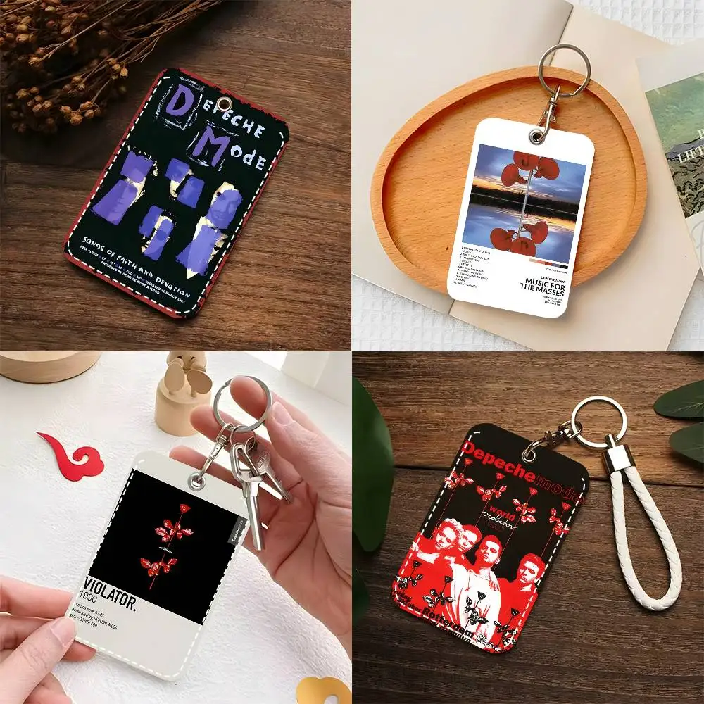 

1 шт. Кожаный брелок-картхолдер для карт доступа и ключей с изображением группы Depeche Mode