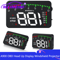 A900 OBD Head Up Display High-Definition Windshield Projector Water Temperature Voltage Tachometer RPM Car Accessories