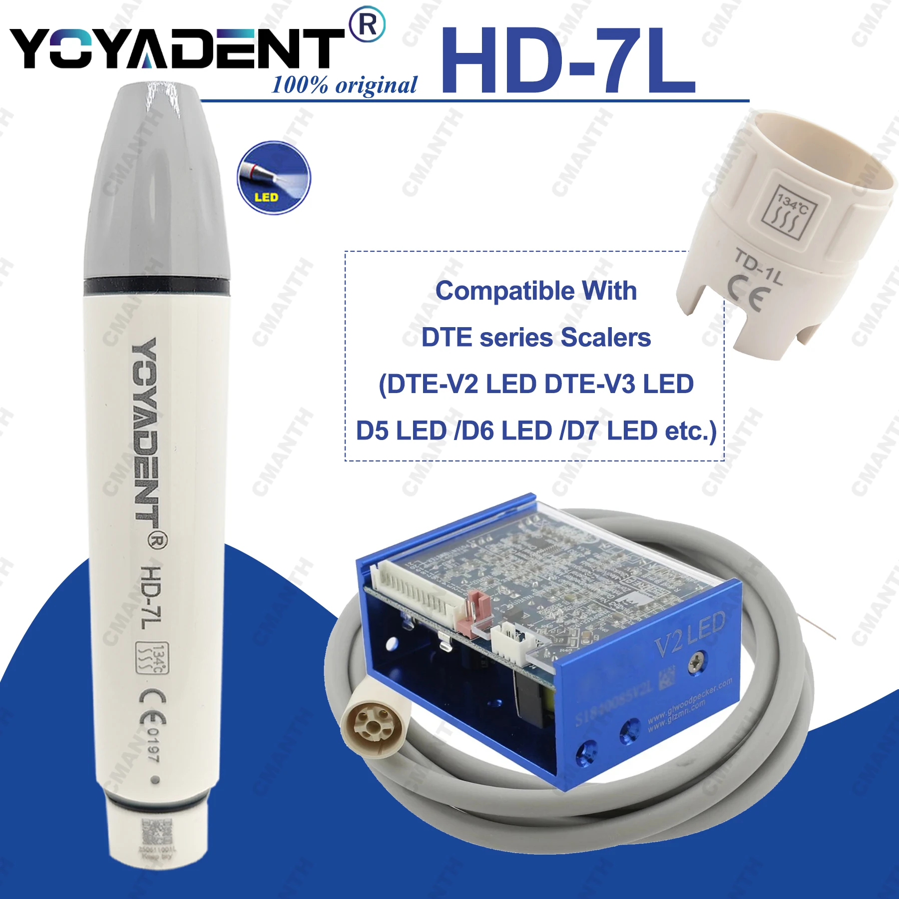 

Стоматологический ультразвуковой пьезоскалер, наконечник, светодиодный светильник HD-7L, подходит для DTE SATELEC NSK, ультразвуковые насадки для удаления зубов, отбеливание зубов