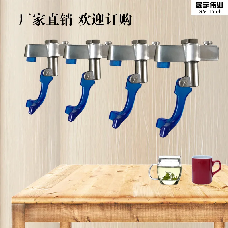 Wall mounted push cup faucet for direct drinking water purification 304 stainless steel water dispenser adjustable water output