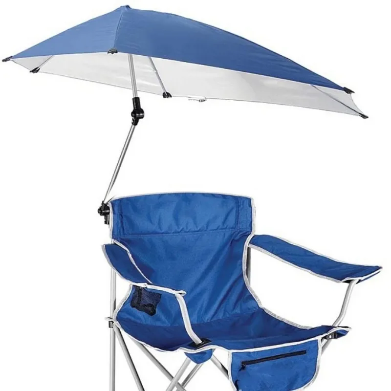 Large Plus Side Bag Sunshade Chair Leisure Folding Chair Beach Sunshade Fishing Crew Outdoor Umbrella Chair
