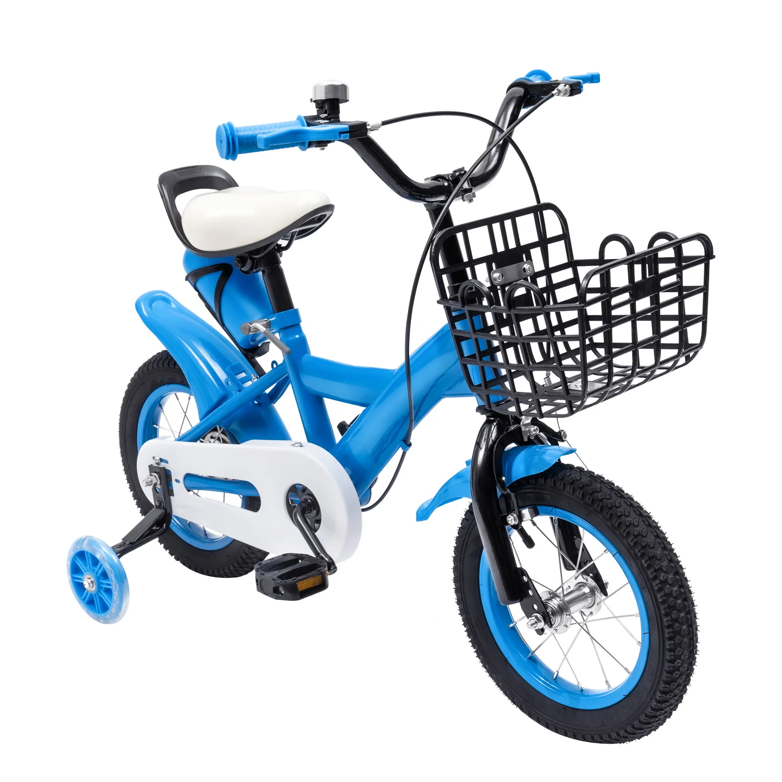 Children's Bicycle 12 Inch Bike Adjustable Height Children Bicycle Carbon Steel Kids Bike with Auxiliary Wheels