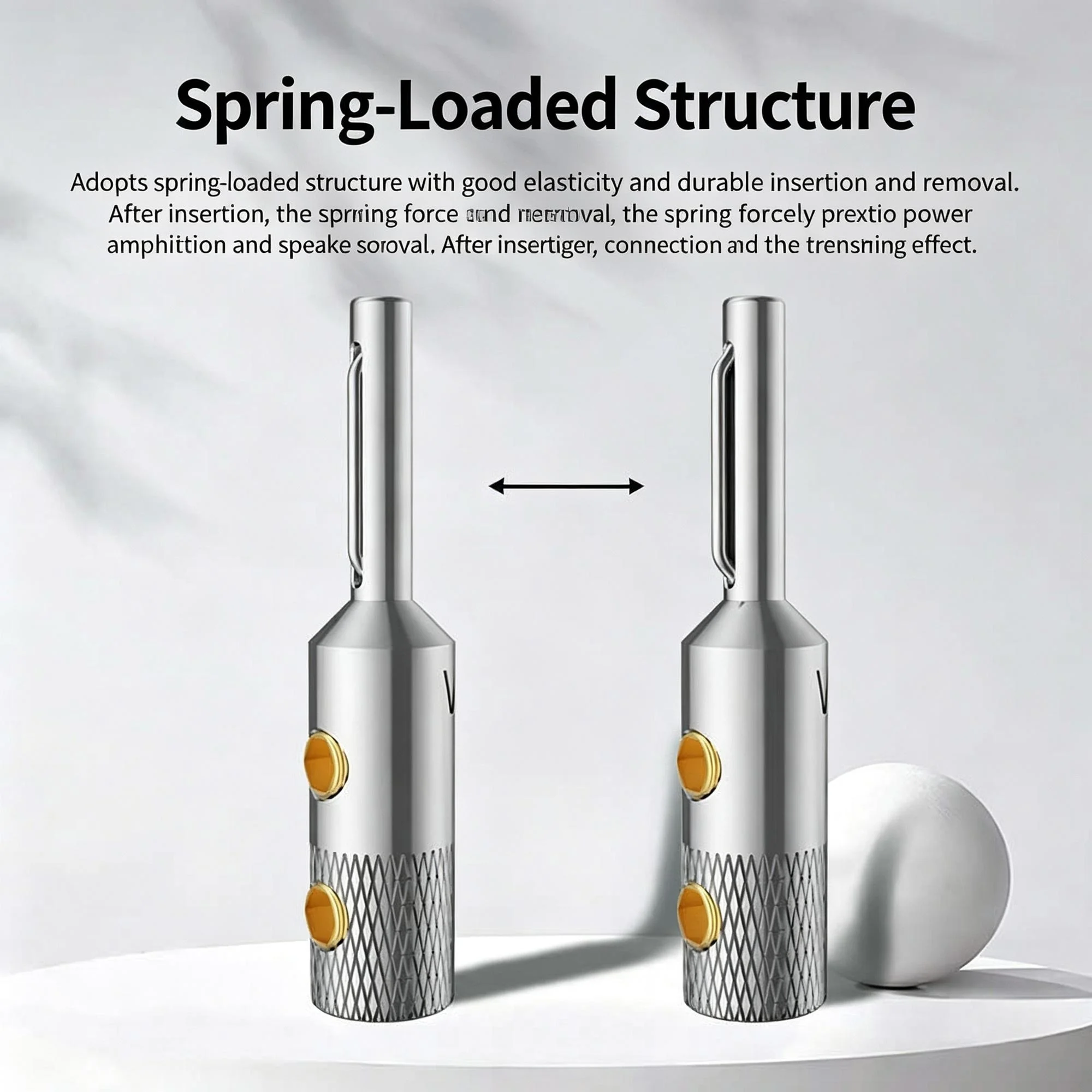 Viborg Reines Rotkupfer Bananenstecker Gold/Rhodium Beschichtet Lötfreier Lautsprecherkabel-Verbinder HiFi-Verstärker Anschlussklemme – Detail 1