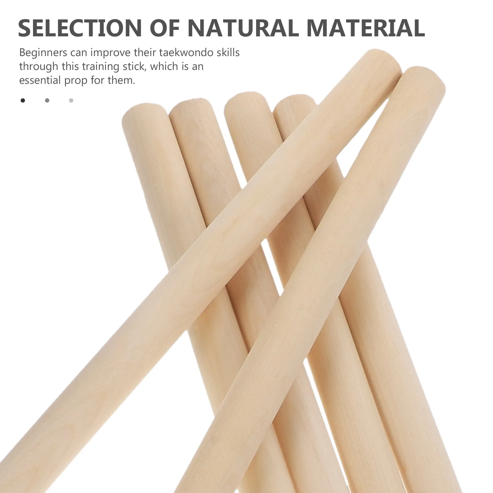 6Pcs Beginner-Friendly Wooden Taekwondo Breaking Stick Lightweight Easy-Carry Training Tool for Daily Practice Competition Prep