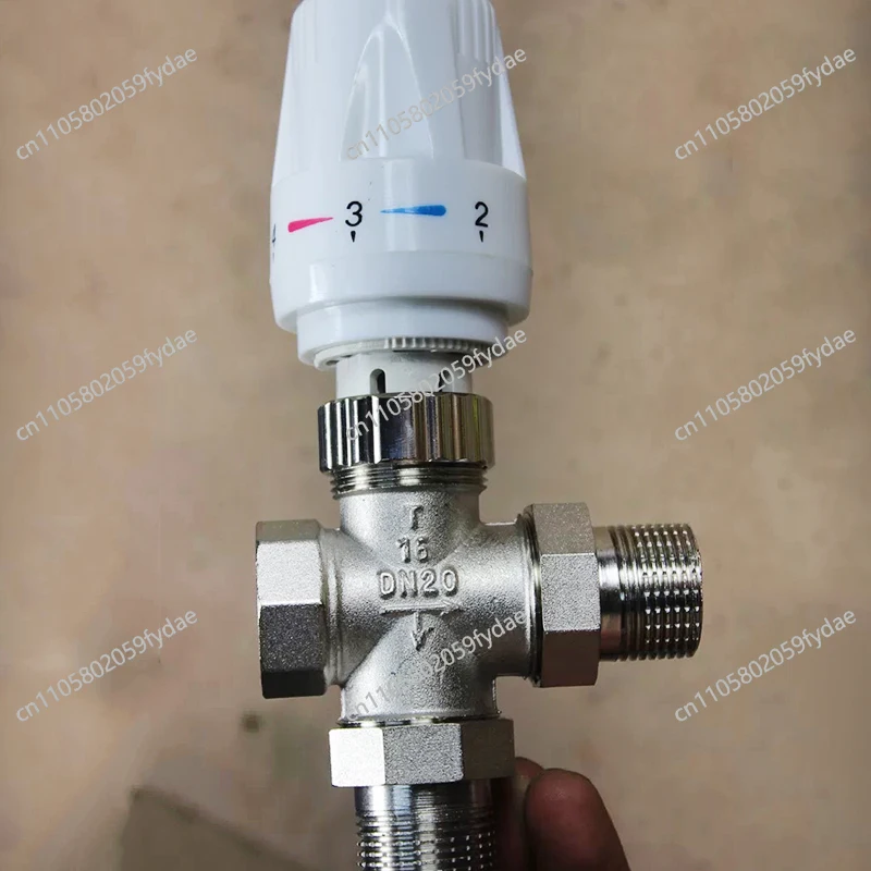 Copper Three-Way Constant Temperature Valve Low Resistance Automatic Temperature Control Valve