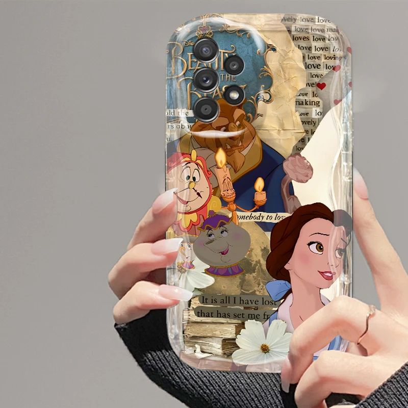 Disney Beauty The Beast สำหรับ Samsung A55เคสโทรศัพท์, เคสโทรศัพท์ A23 A54 A35 A34 A33 A32 A25 A24 5G เวฟออยล์